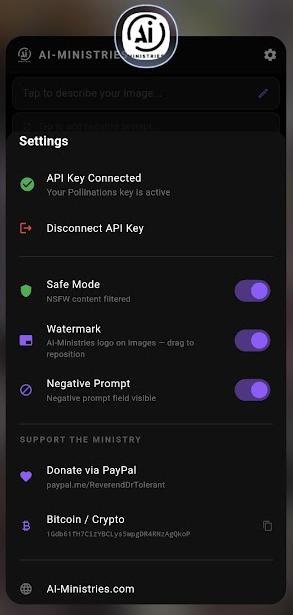 AI Ministries - Settings